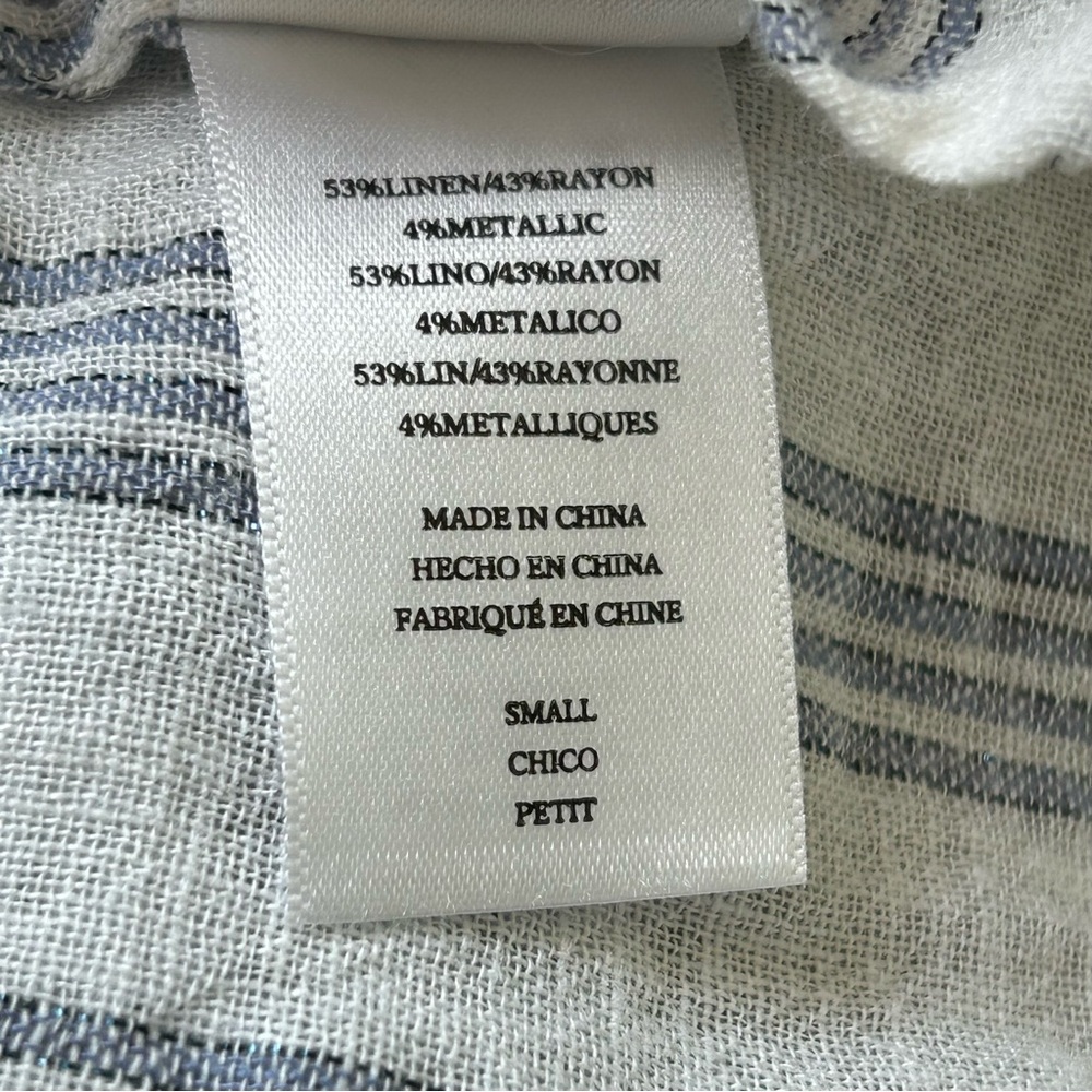 EUC Rails Angelina Blue & White Striped Linen Sundress Size S - Picture 8 of 11